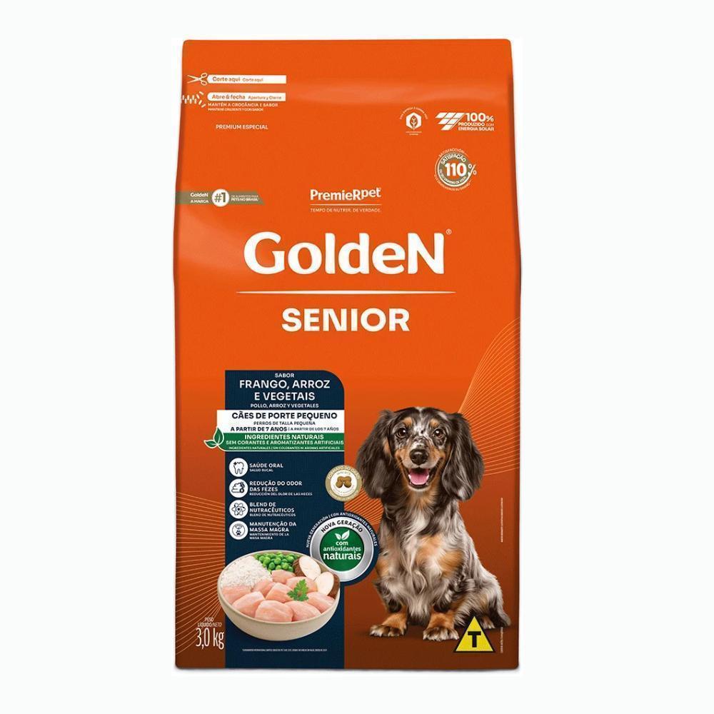 GoldeN Formula Cães Senior Porte Pequeno Frango e Arroz 3 kg