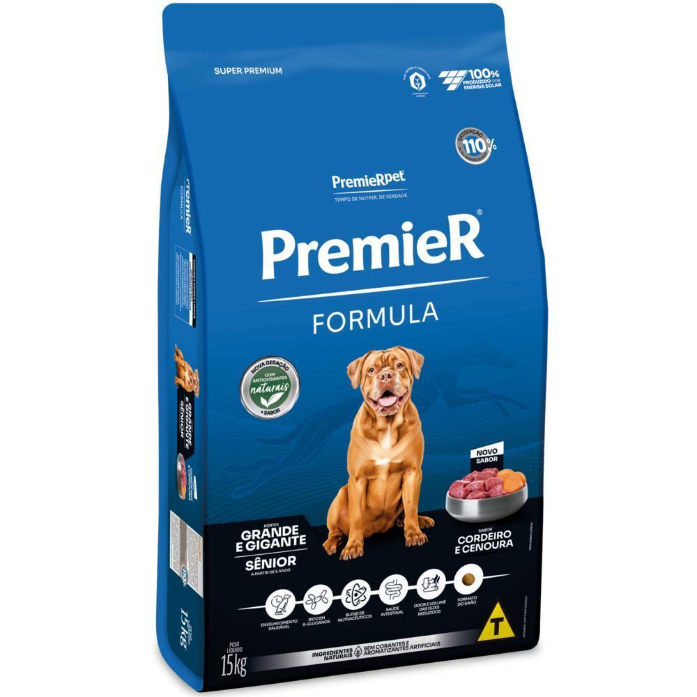PremieR Formula Cães Sênior Porte Grande e Gigante Cordeiro e Cenoura 15 kg
