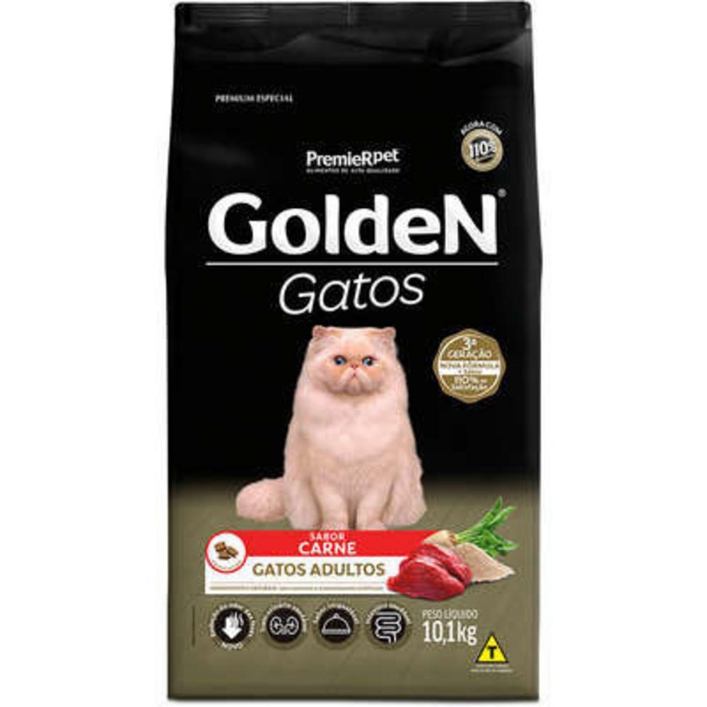 Ração Premier Golden para Gatos Adultos Sabor Carne 10,1Kg