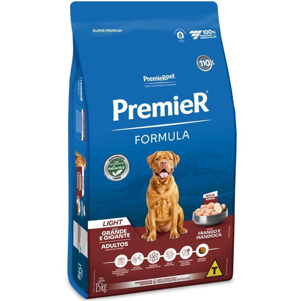 PremieR Formula Cães Adultos Porte Grande e Gigante Frango e Mandioca Light 15 kg