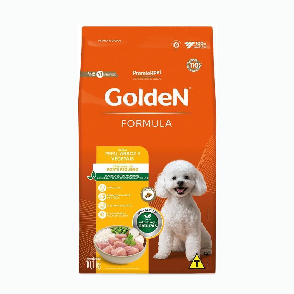 GoldeN Formula Cães Adultos Porte Pequeno Peru e Arroz 10,1 kg