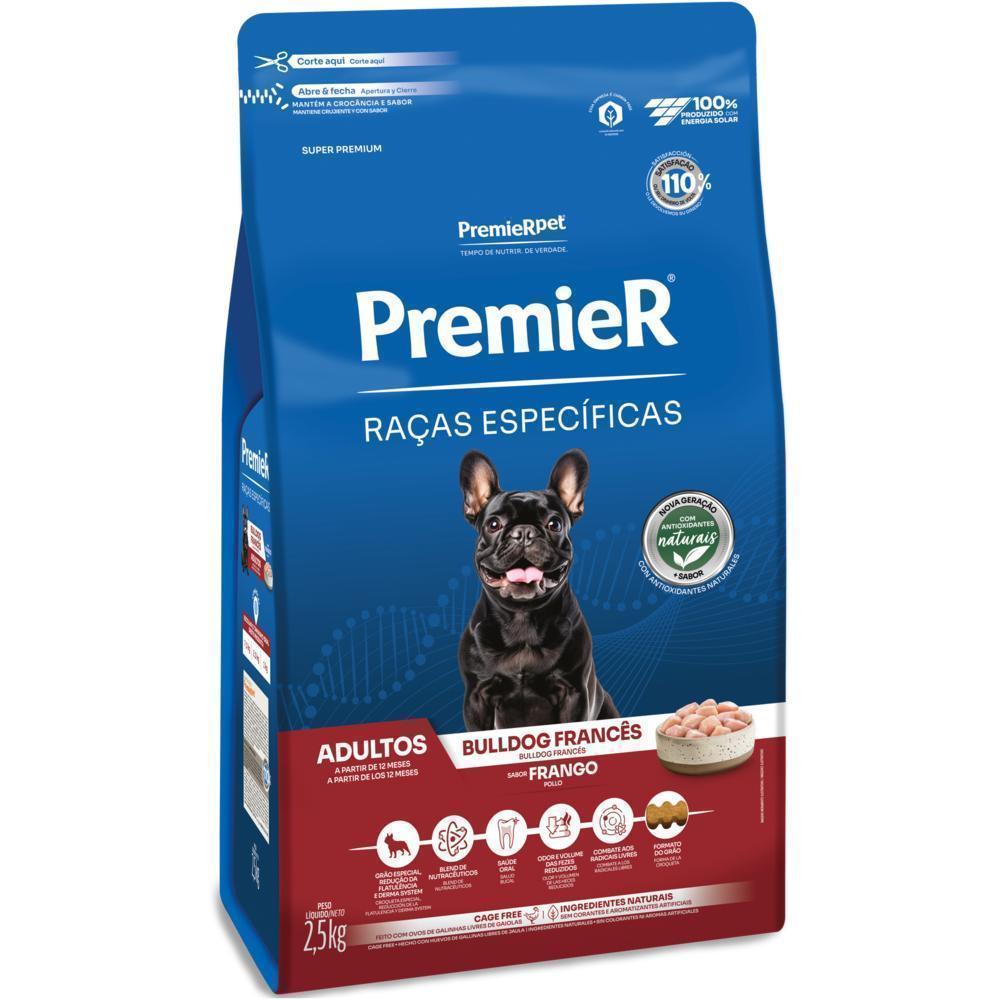 PremieR Raças Específicas Cães Adultos Bulldog Francês Frango 2,5 kg