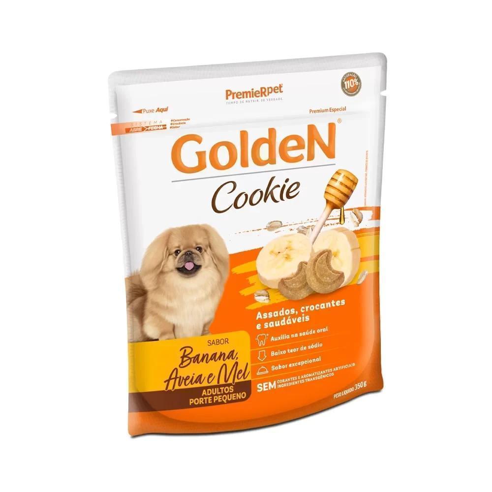GoldeN Cookie Cães Adultos Porte Pequeno Banana, Aveia e Mel 350 g