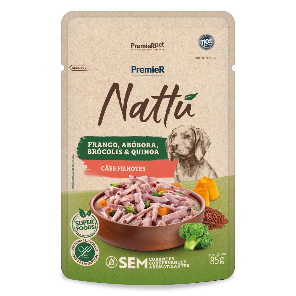 PremieR Nattu Úmidos Cães Filhotes Frango, Abóbora, Brócolis e Quinoa 85 g