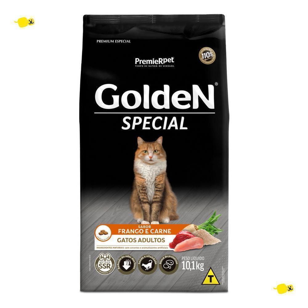 Ração Golden Special para Gatos Adultos Sabor Frango e Carne 10.1kg
