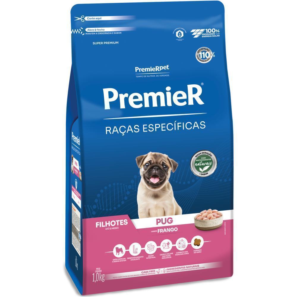 PremieR Raças Específicas Cães Filhotes Pug Frango 1 kg