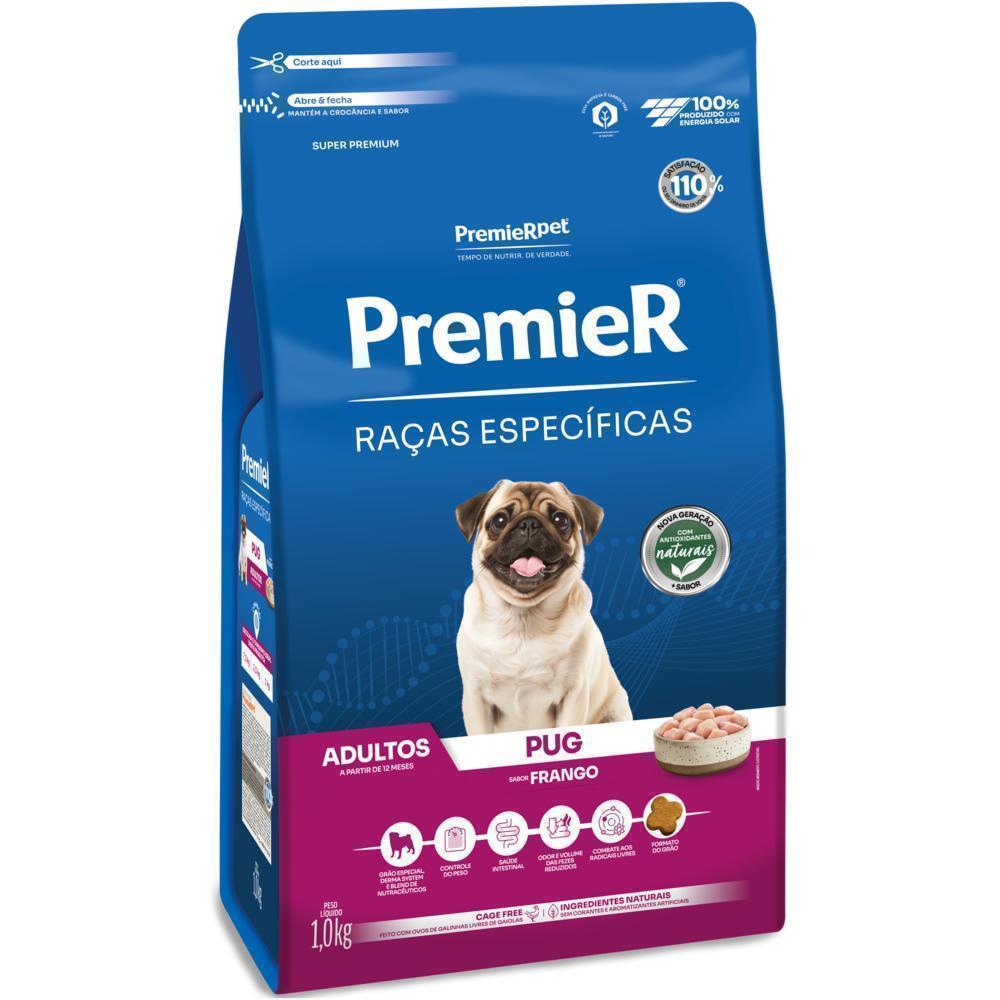 PremieR Raças Específicas Cães Adultos Pug Frango 1 kg