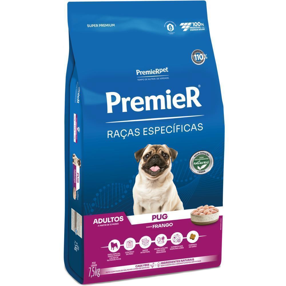 PremieR Raças Específicas Cães Adultos Pug Frango 7,5 kg