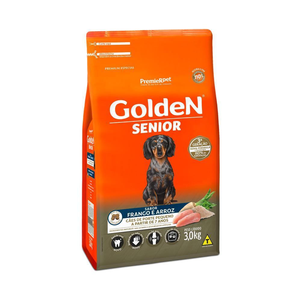 Ração Golden Formula Caes Senior Mini Bits Carne 3 Kg
