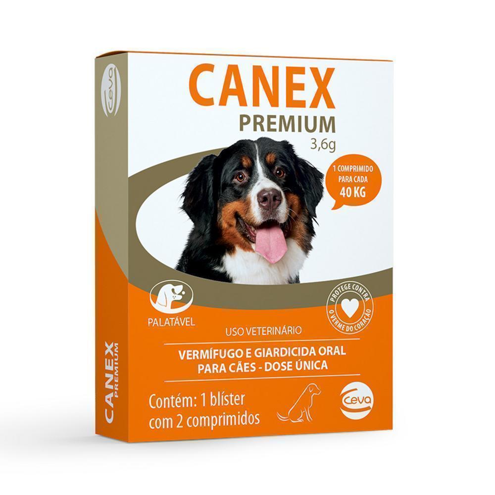 Vermifugo Ceva Canex Premium 3,6 g para Cães até 40Kg - 2 Comprimidos