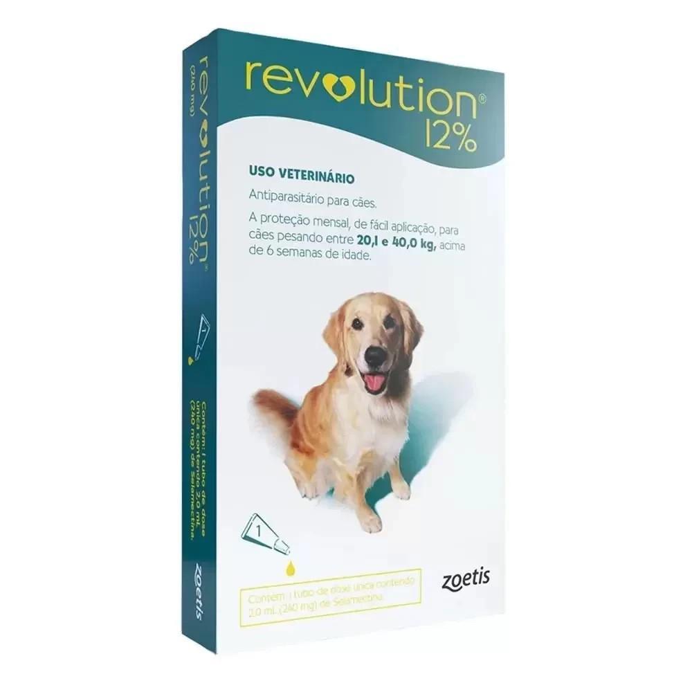 Antipulgas Cães Revolution 240mg 20,1-40kg 3 Bisnagas