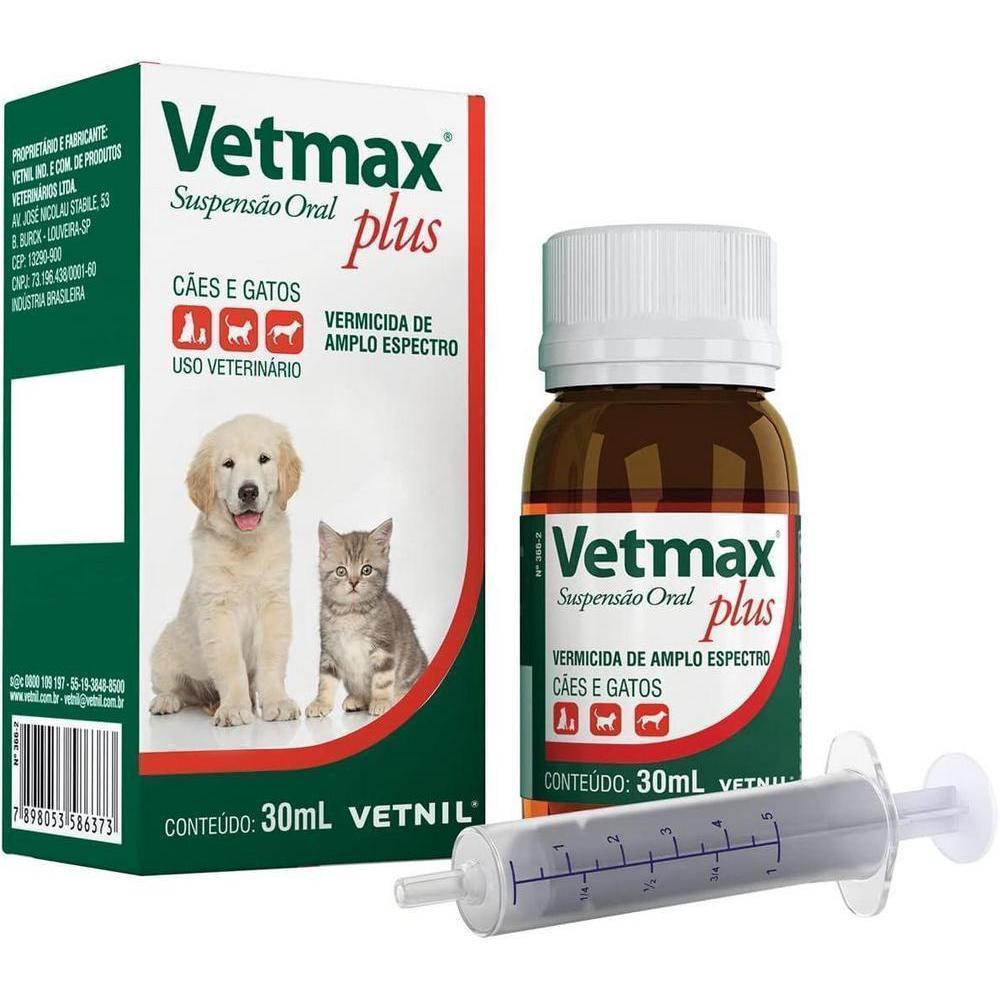 Vermífugo Univet Vetmax Plus Suspensão Vetnil 30Ml