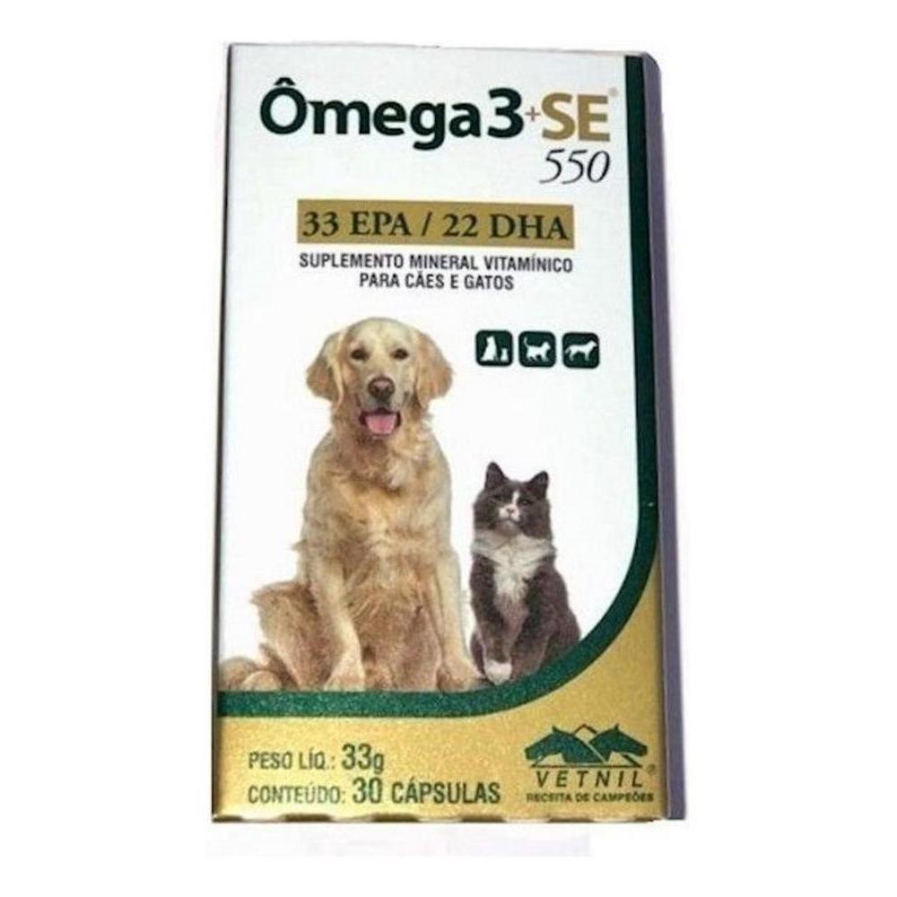 Suplemento Vetnil Ômega 3 SE 550 para Cães e Gatos