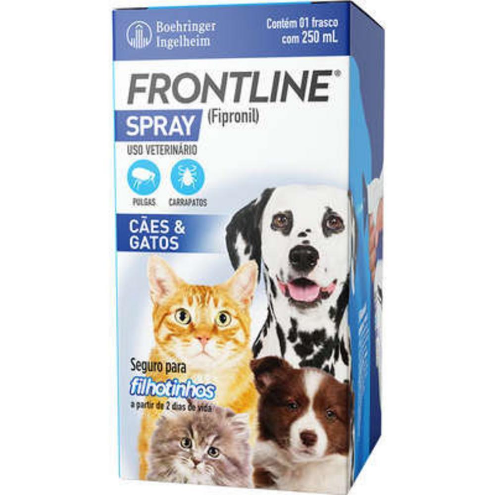Antipulgas e Carrapatos Frontline Spray para Cães e Gatos - 250 mL