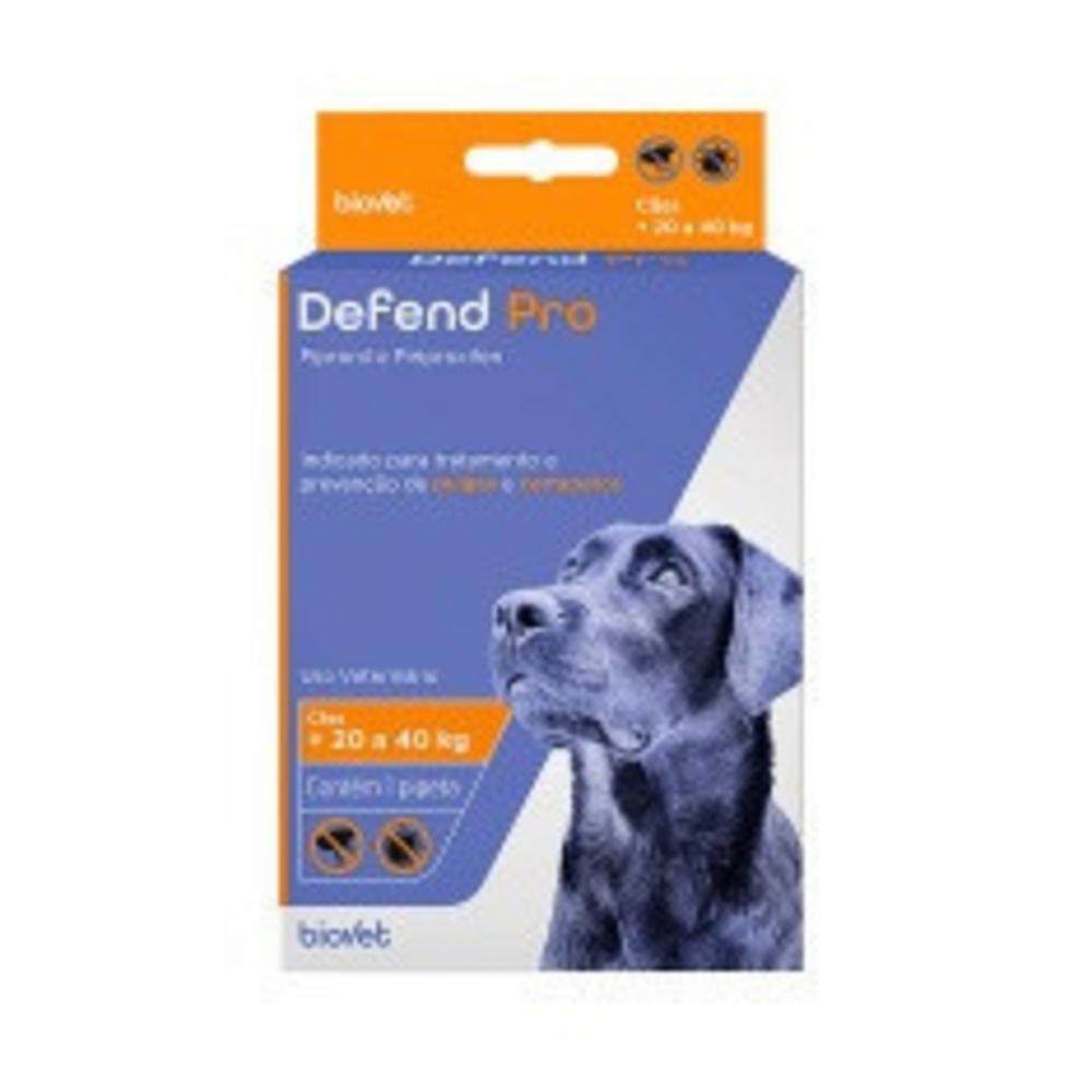 Antipulgas e Carrapatos Defend Pro para Cães de 20kg a 40kg com 1 Pipeta