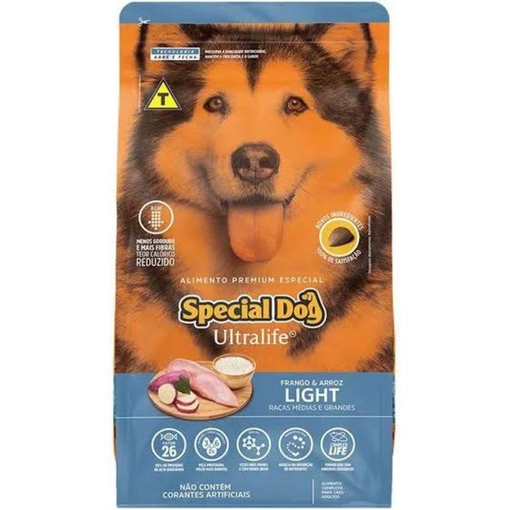 Ração Special Dog Ultralife Light Adultos Raças Médias e Grandes 15kg