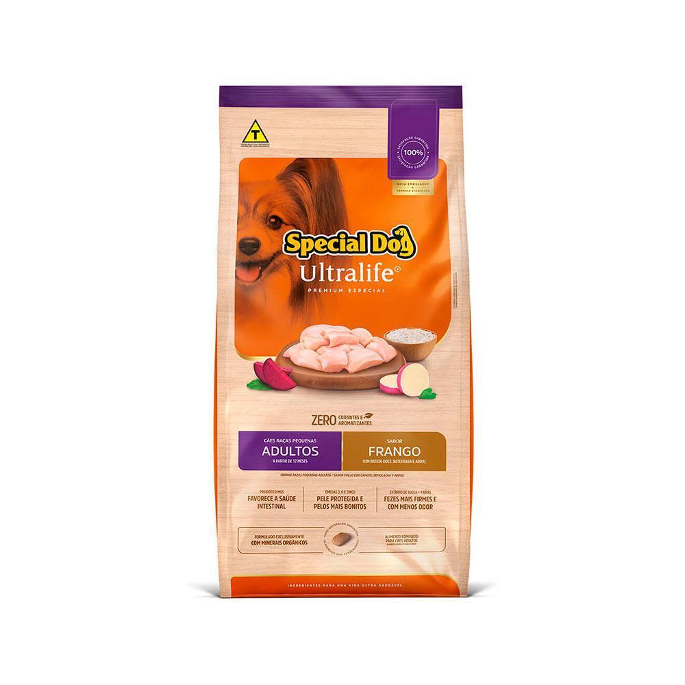 Ração Special Dog Ultralife para Cães Adultos Raças Pequenas Sabor Frango e Arroz 10KG