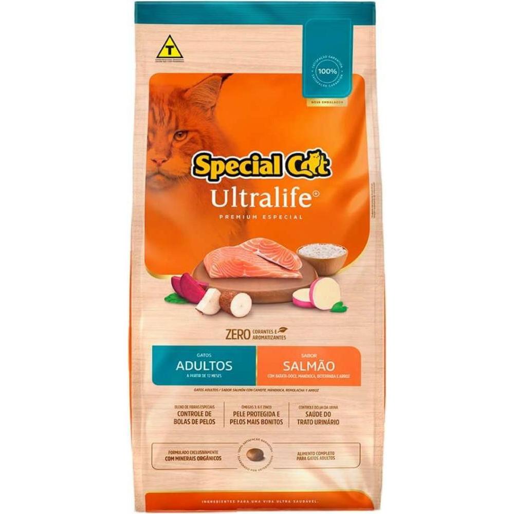 Ração Special Cat Ultralife Para Gatos Adultos Sabor Salmão 1Kg