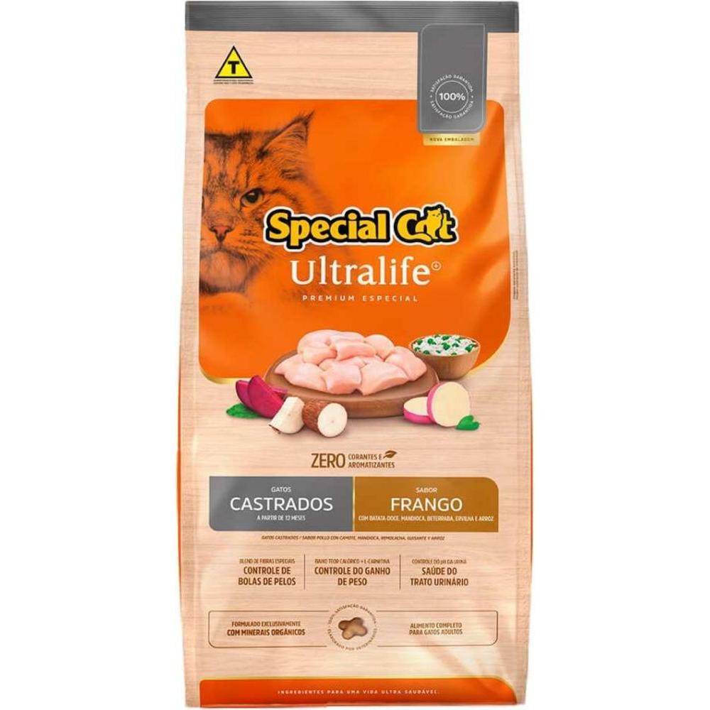 Ração Special Cat Ultralife Castrados Frango 1Kg