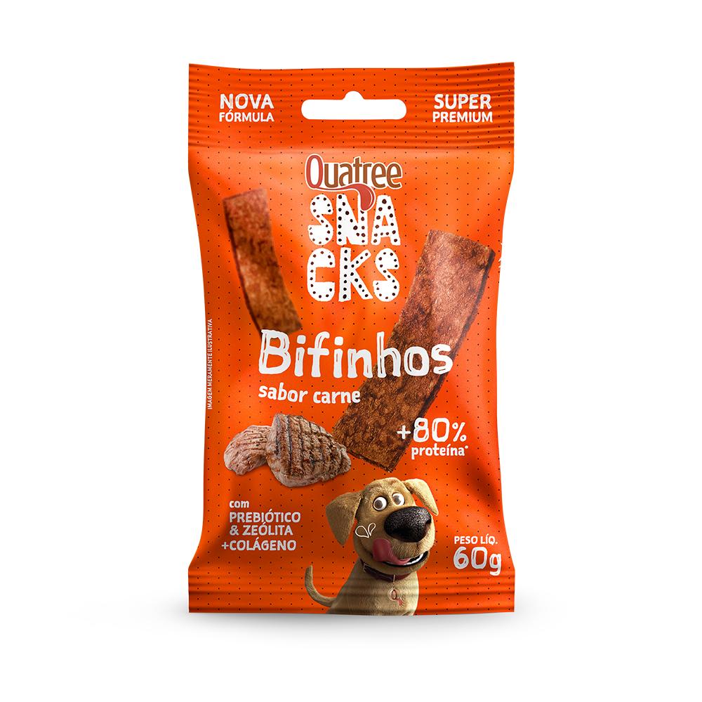Quatree Snacks Bifinhos Sabor Carne 60G 