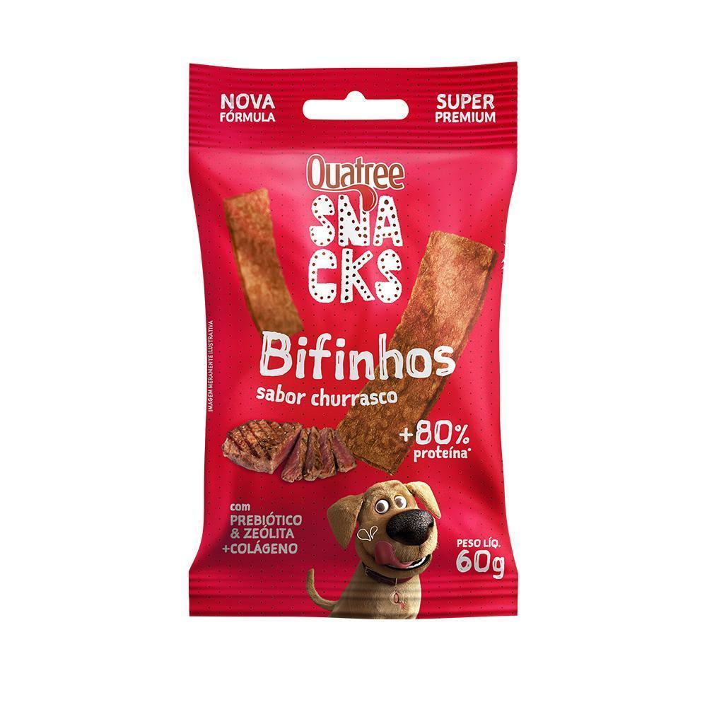 Quatree Snacks Bifinhos Sabor Churrasco 60G 