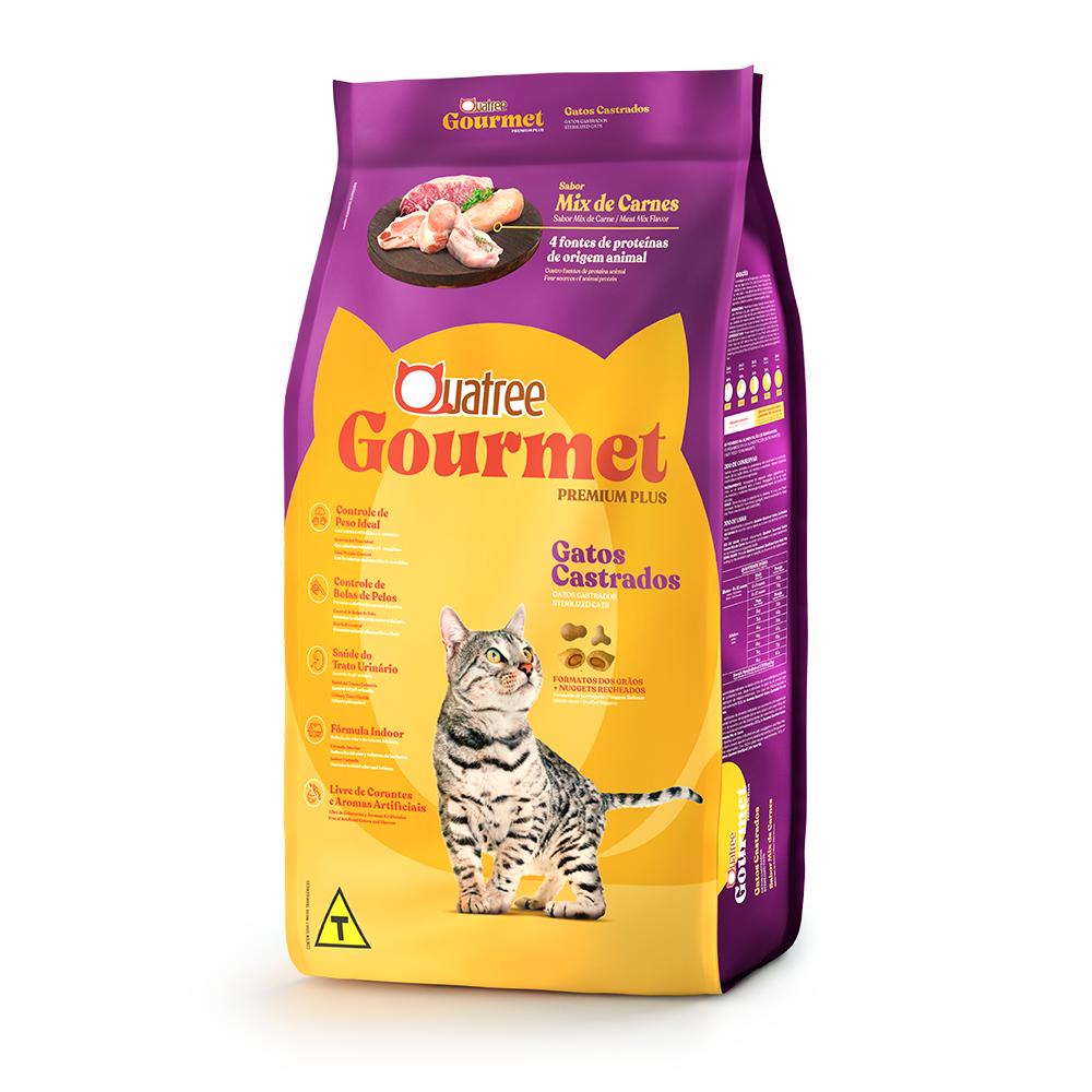 Quatree Gourmet Gatos Castrados Mix De Carnes 3Kg