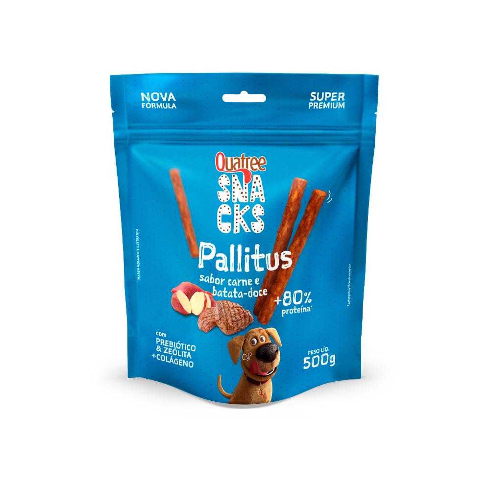 Quatree Snacks Pallitus Sabor Carne E Batata Doce 500G