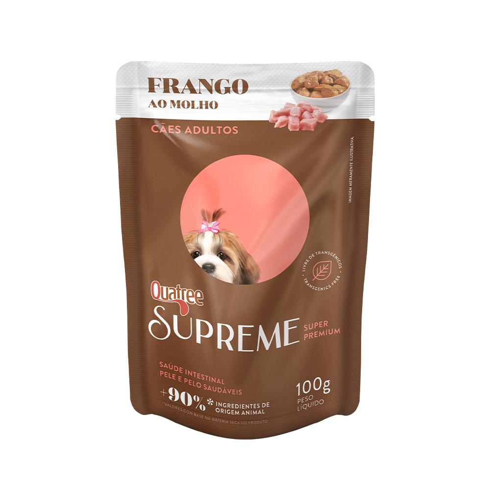 Quatree Supreme Super Premium Cães Adultos Frango Ao Molho Cães Adultos 100g