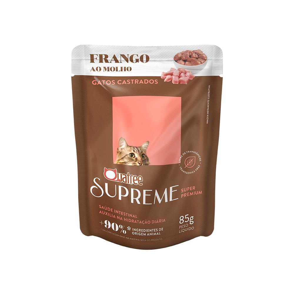 Sachê Quatree Supreme Gatos Castrados Frango 85g