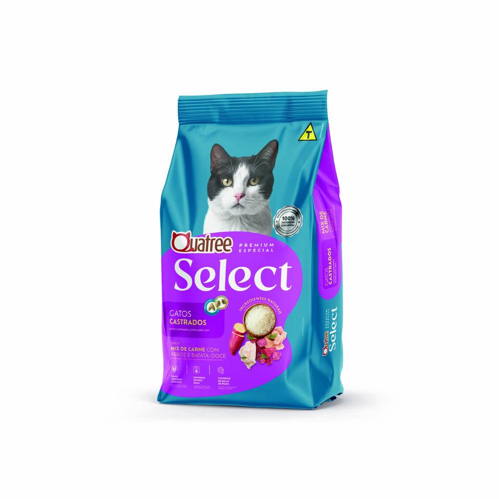 Quatree Select Gatos Castrados Mix De Carnes 3Kg