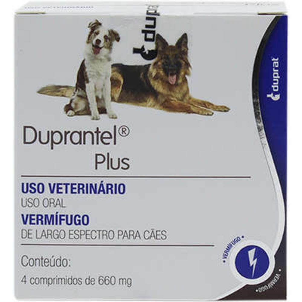 Vermífugo Duprat Duprantel Plus para Cães - 4 Comprimidos