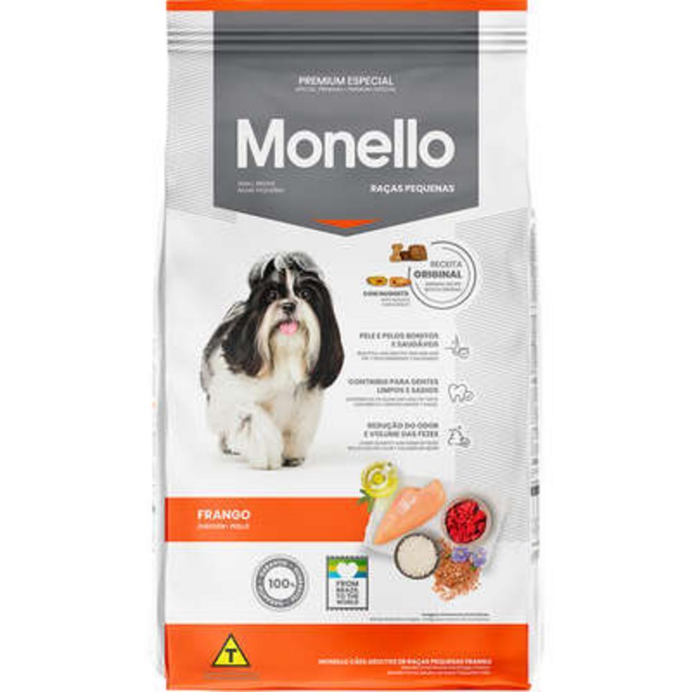 Ração Seca Monello Frango para Cães Adultos Raças Pequenas - 7Kg