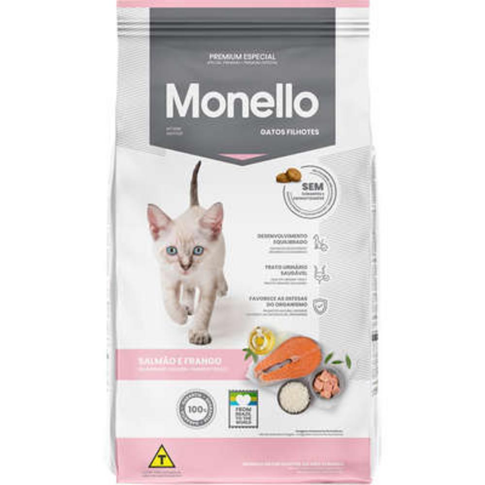 Ração Seca Monello Salmão e Frango para Gatos Filhotes - 1Kg