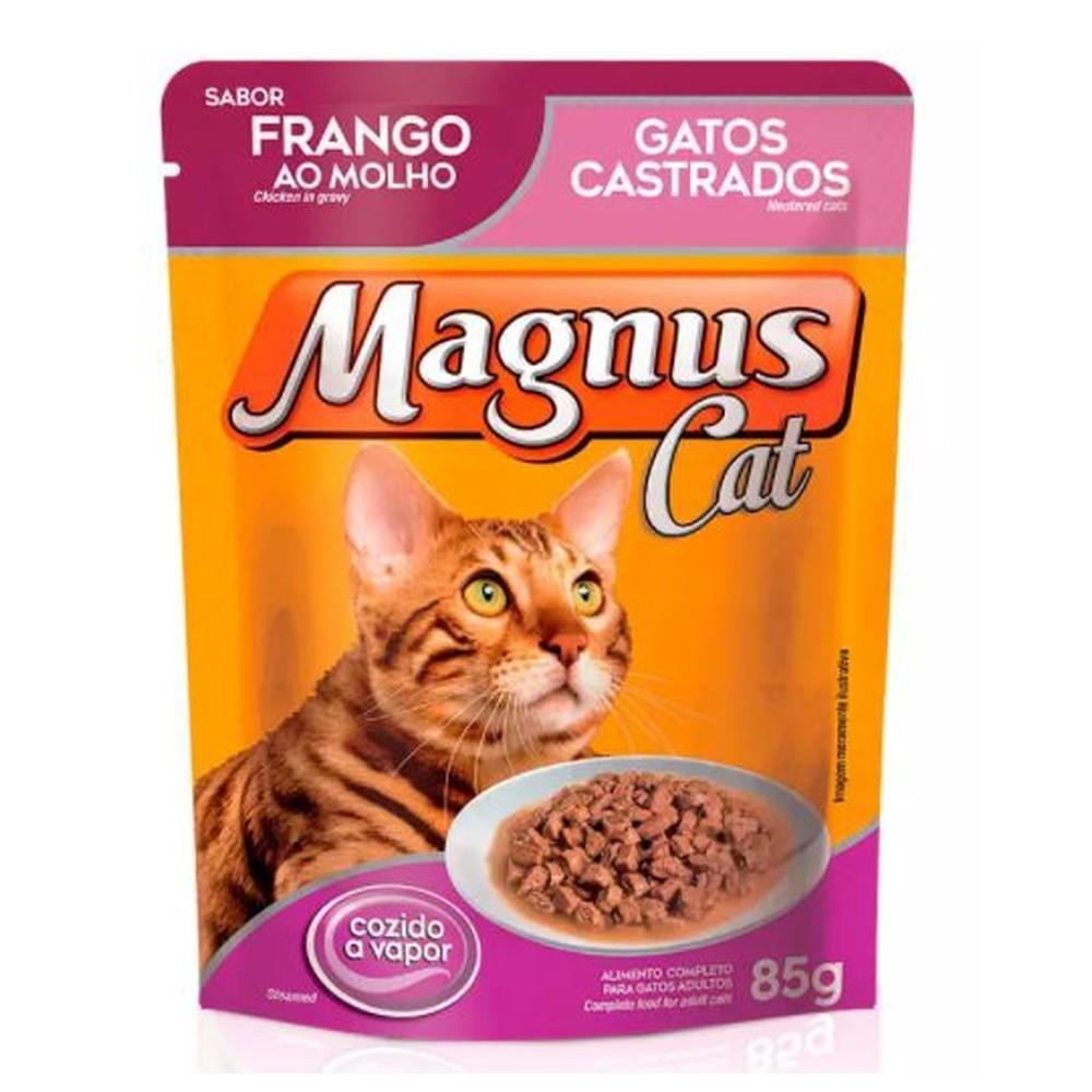 Ração Úmida Magnus Sachê Gatos Castrados Sabor Frango 85G