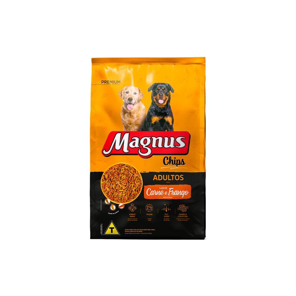 Ração Magnus Chips para Cães Adultos Carne/Frango 15 Kg