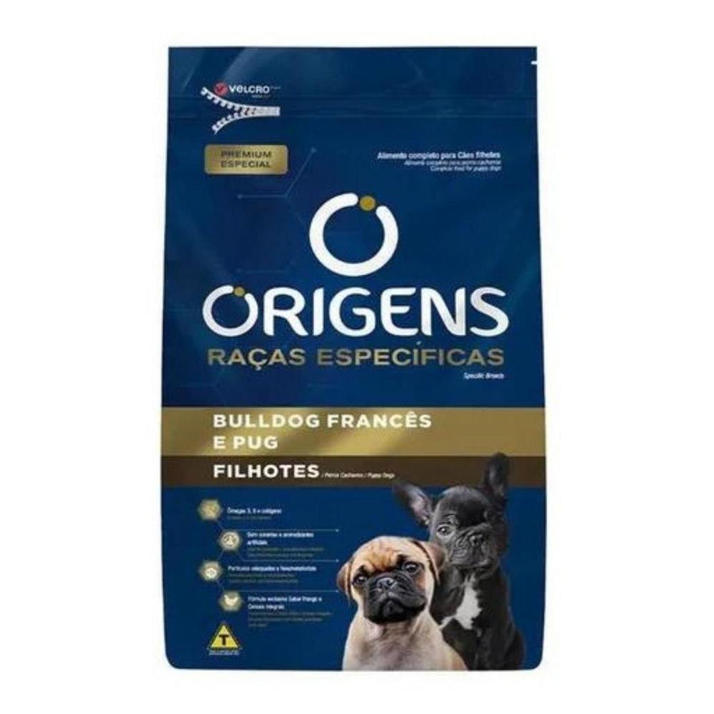 Ração Origens Raças Especificas para Bulldog Francês e Pug Filhotes
