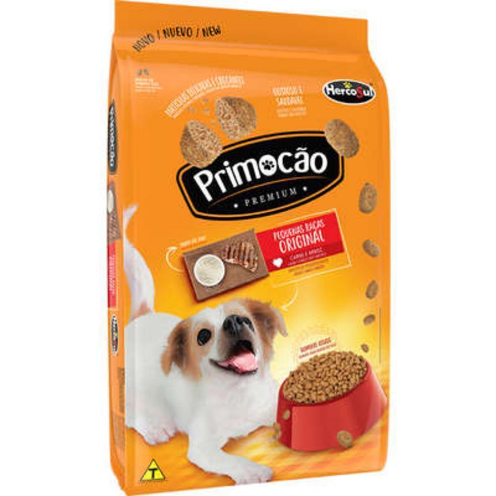 Ração Seca Primocão Premium Original Carne e Arroz para Cães Adultos de Raças Pequenas - 10,1Kg