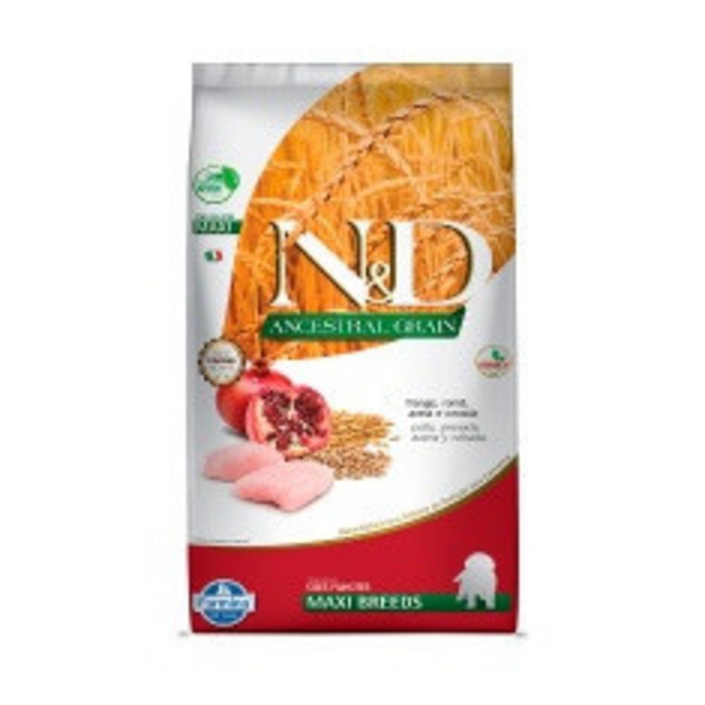 Ração Farmina N&D Ancestral Grain para Cães Filhotes de Raças Grandes Sabor Frango - 10,1kg