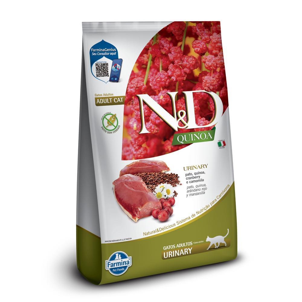 N&D Quinoa Urinary para Gatos Adultos de Todas as Raças Sabor Pato 1,5Kg
