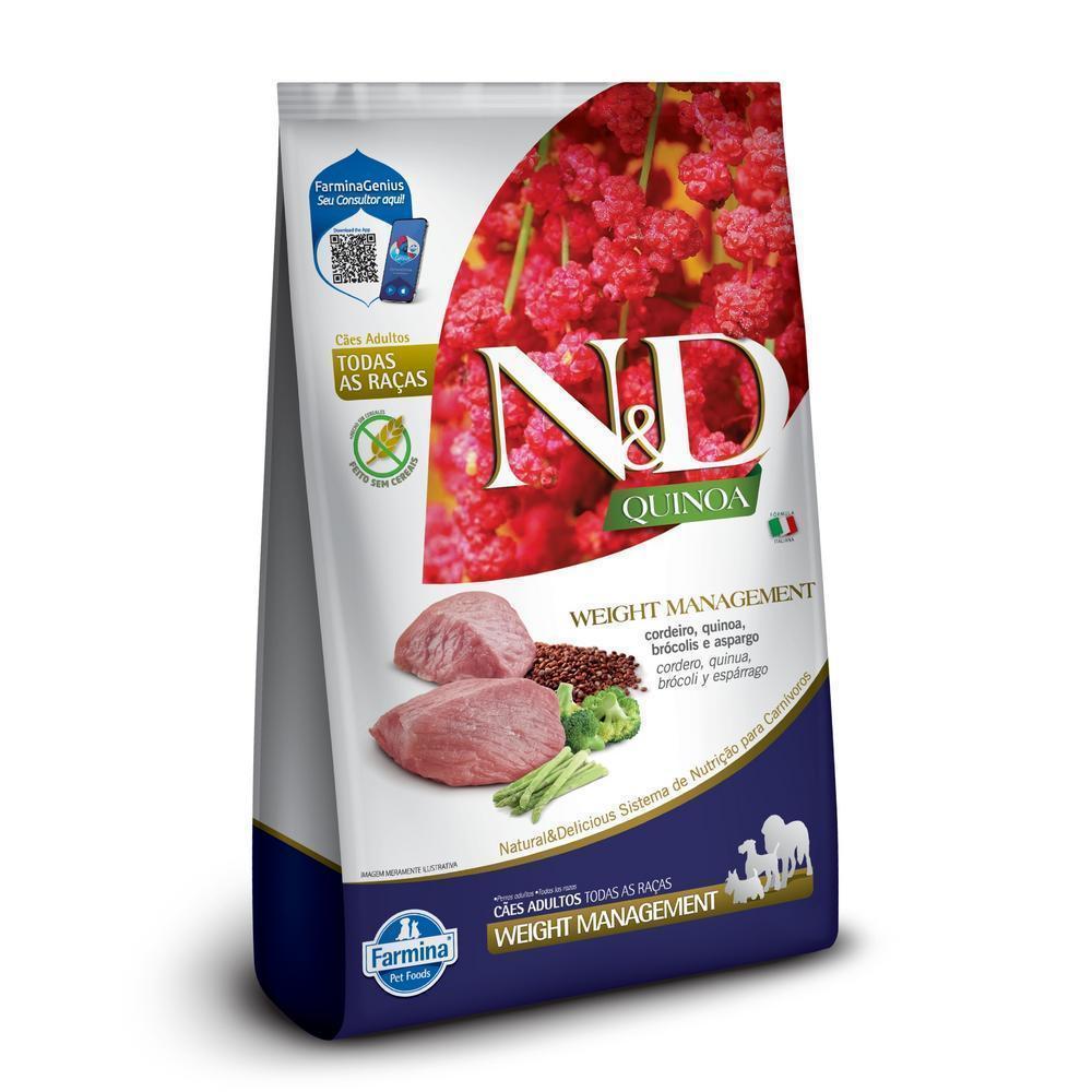 N&D Quinoa Controle de Peso para Cães Adultos de Todas as Raças Sabor Cordeiro 10,1Kg