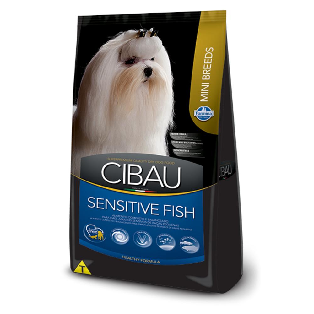 Cibau Sensitive Fish para Cães Adultos de Raças Mini e Pequenas Sabor Salmão 10,1Kg