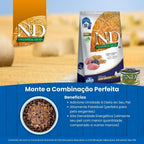 N&D Ancestral para Cães Adultos de Raças Mini e Pequenas Sabor Cordeiro, Blueberry, Aveia e Cevada 10,1Kg