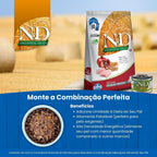 N&D Ancestral para Cães Filhotes de Raças Médias Sabor Frango, Romã, Aveia e Cevada 10,1Kg
