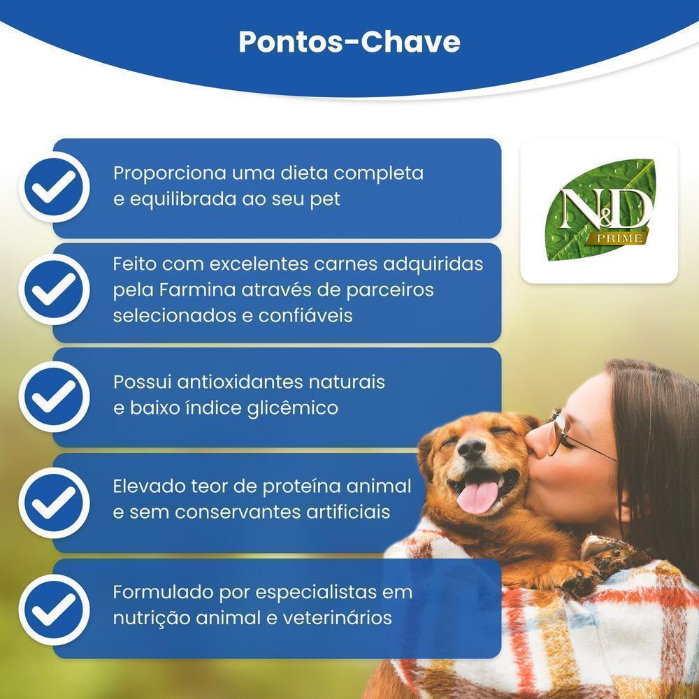 N&D Prime para Cães Adultos de Raças Mini e Pequenas Sabor Cordeiro e Blueberry 800g
