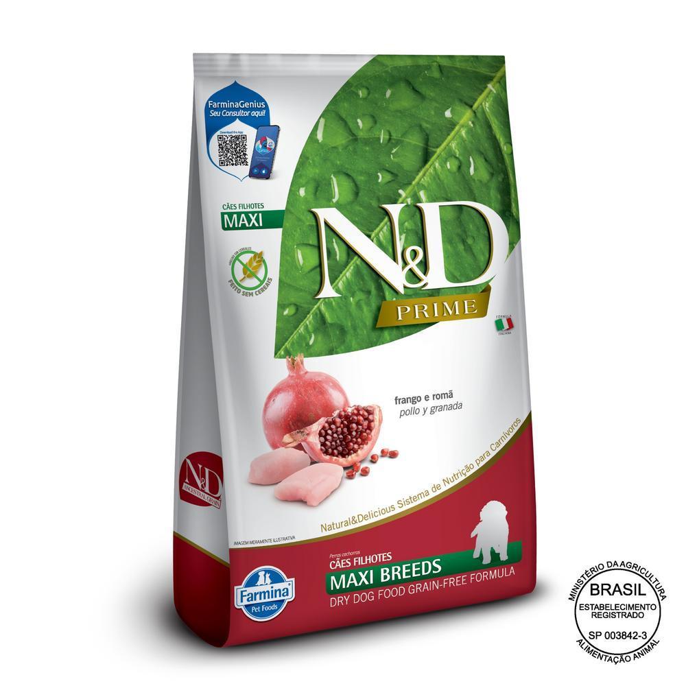N&D Prime para Cães Filhotes de Raças Médias Sabor Frango e Romã 10,1Kg