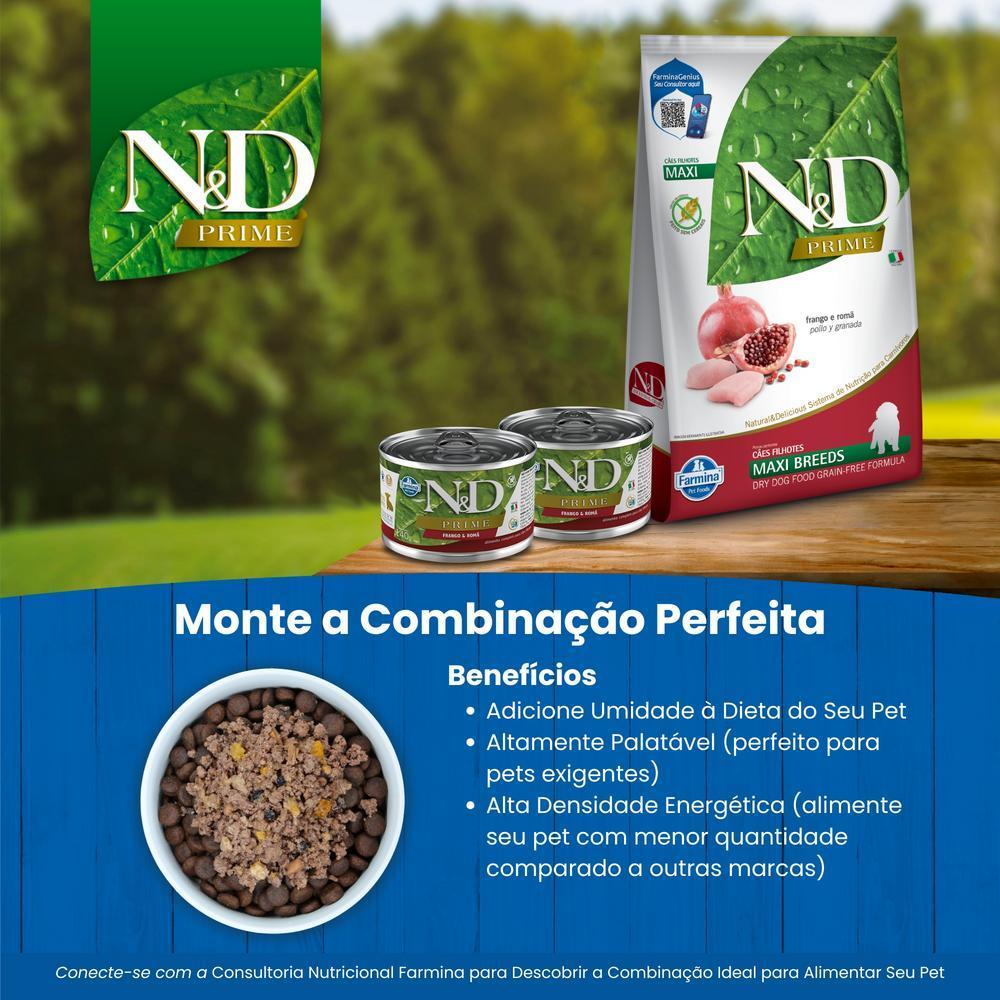 N&D Prime para Cães Filhotes de Raças Médias Sabor Frango e Romã 10,1Kg