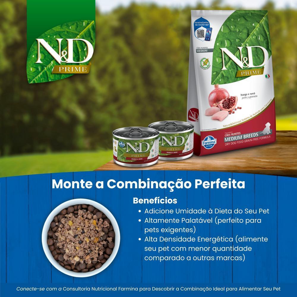 N&D Prime para Cães Filhotes de Raças Médias Sabor Frango e Romã 2,5Kg