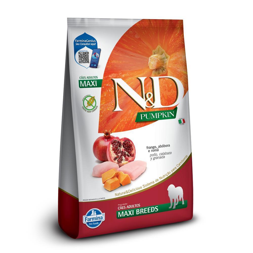 N&D Pumpkin para Cães Adultos de Raças Grandes e Gigantes Sabor Frango, Abóbora e Romã 10,1Kg