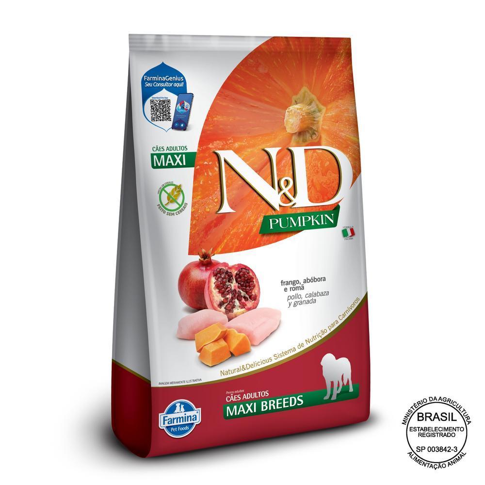 N&D Pumpkin para Cães Adultos de Raças Grandes e Gigantes Sabor Frango, Abóbora e Romã 10,1Kg