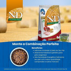 N&D Ancestral para Cães Idosos de Raças Mini e Pequenas Sabor Frango, Romã, Aveia e Cevada 800g